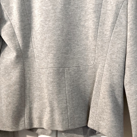 Loft gray collarless wool-like blazer - Picture 5 of 6